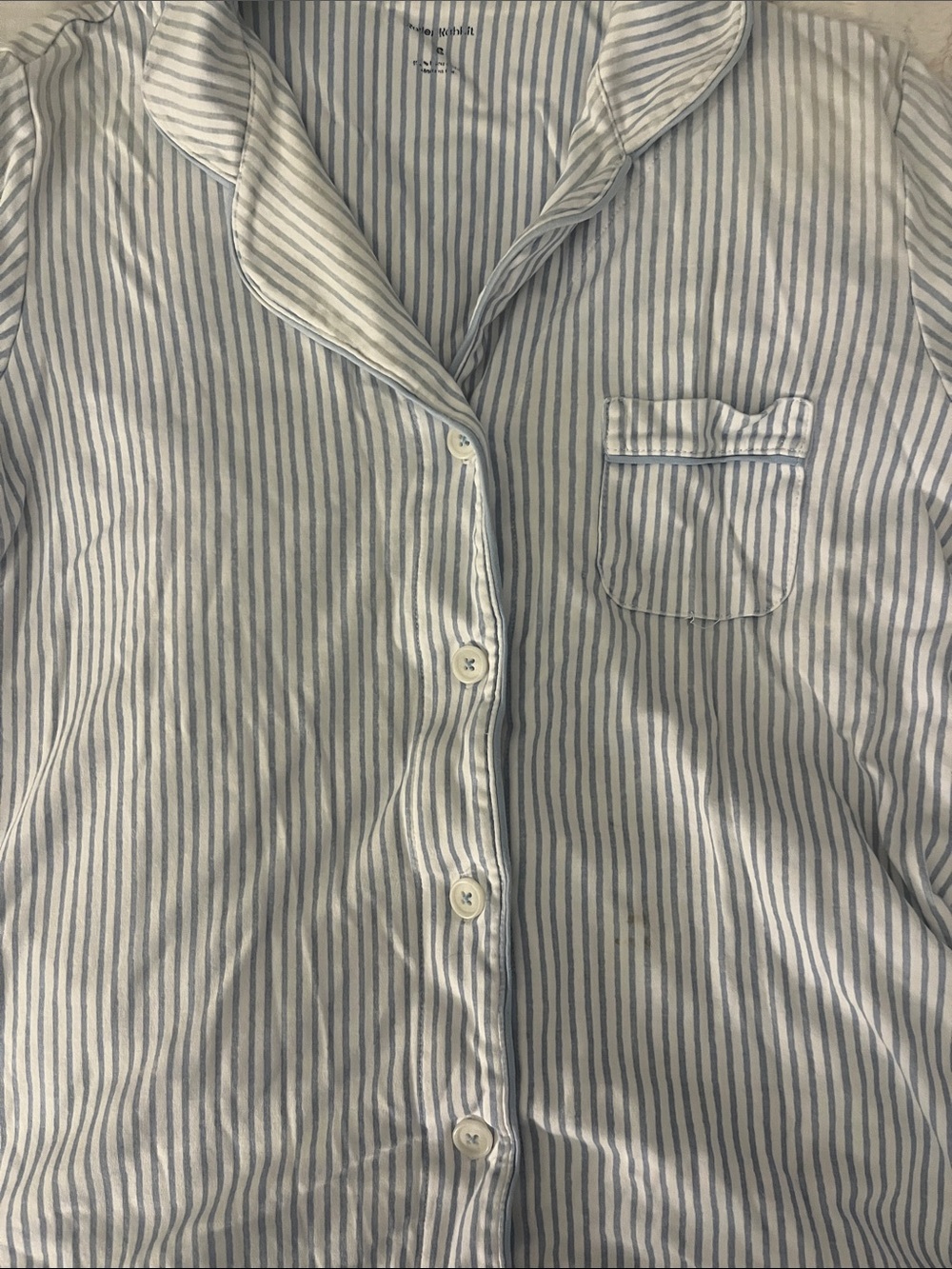 Women’s Roller Rabbit blue and white stripped pajama set - Picture 5 of 6